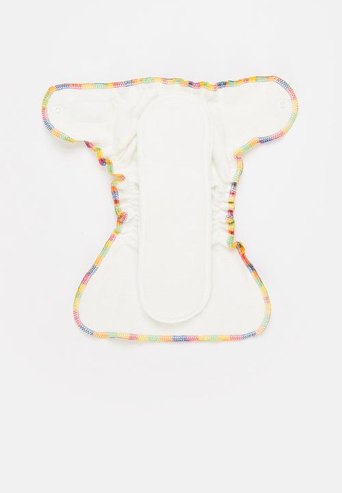 Bamboo Baby - Newborn fitted night time nappy - white