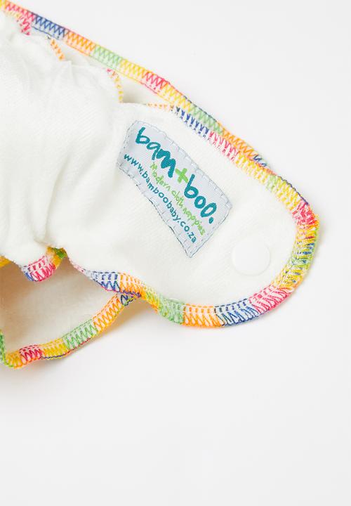 Bamboo Baby - Newborn fitted night time nappy - white