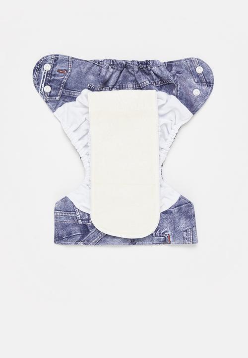 Bamboo Baby - Newborn all in one nappy - denim