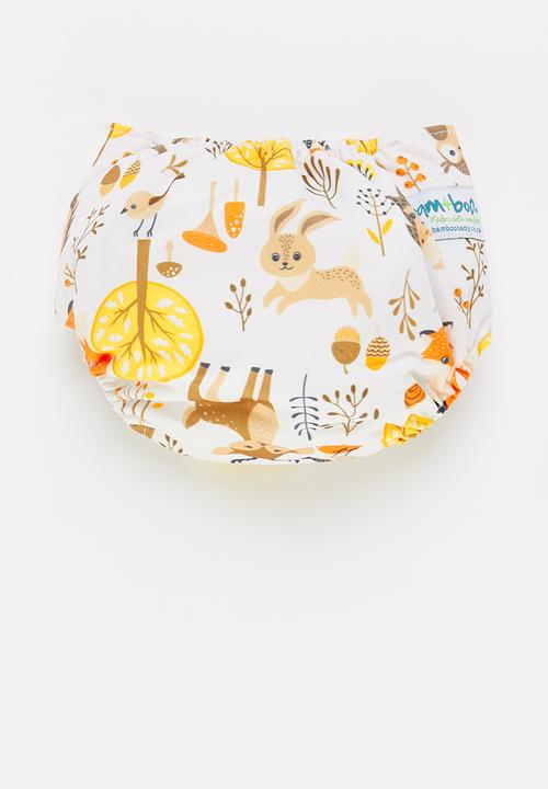 Bamboo Baby - Newborn all in one nappy - forest print 