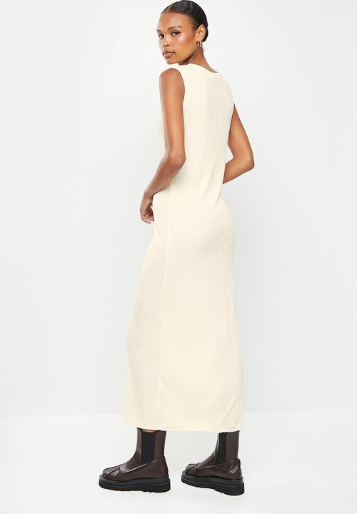 Missguided - Sleeveless maxi dress rib - ecru