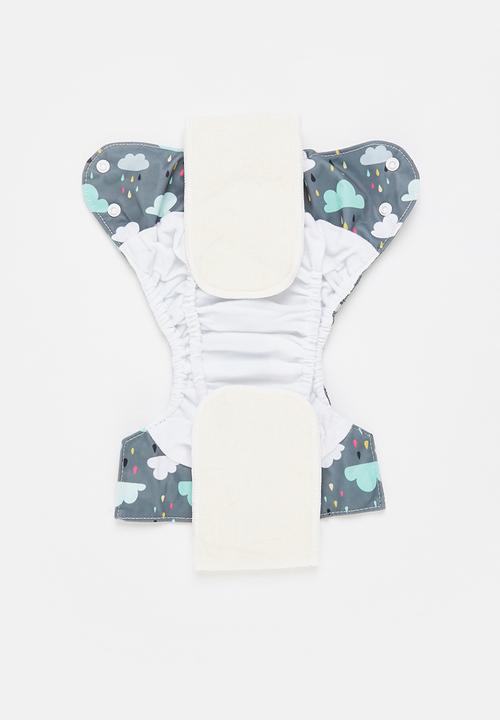 Bamboo Baby - Newborn all in one nappy - cloud