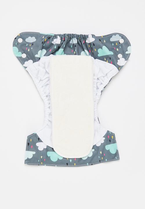 Bamboo Baby - Newborn all in one nappy - cloud