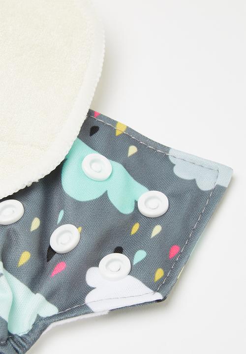 Bamboo Baby - Newborn all in one nappy - cloud