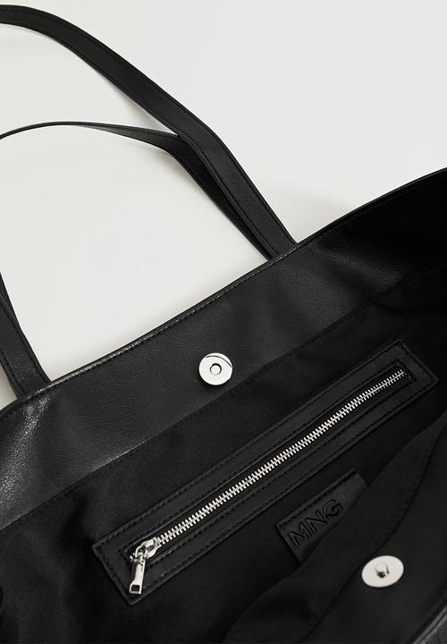 MANGO - Double handle shopper bag - black