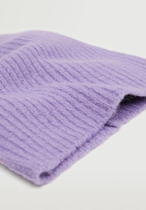 MANGO - Knit beanie - lilac