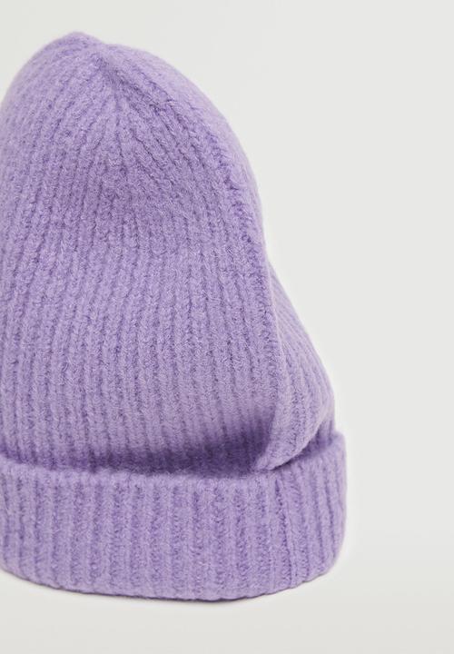 MANGO - Knit beanie - lilac