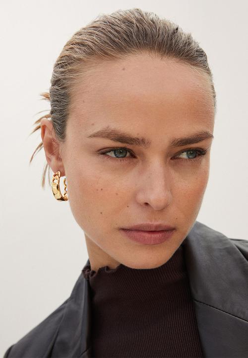 MANGO - Mixed hoop earrings - gold