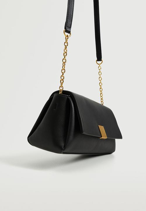 MANGO - Flap chain bag - black