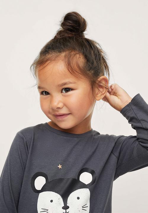 MANGO - T-shirt ratoli - charcoal
