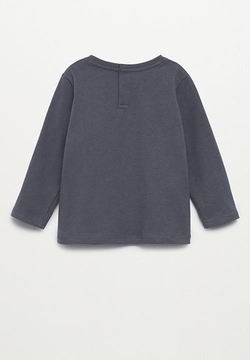 MANGO - T-shirt ratoli - charcoal