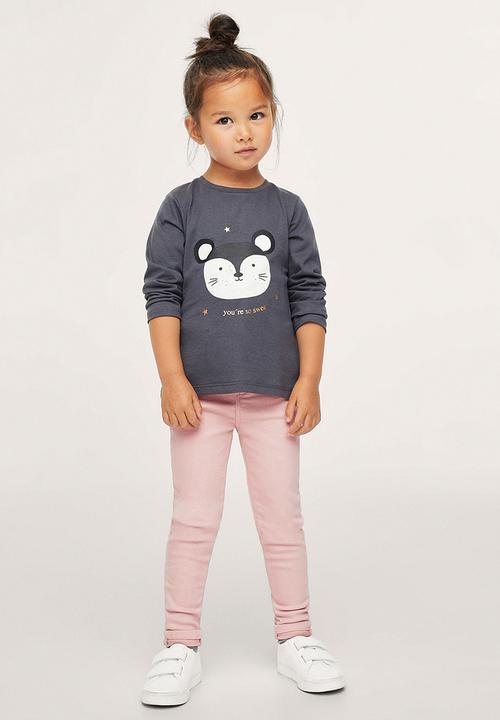 MANGO - T-shirt ratoli - charcoal