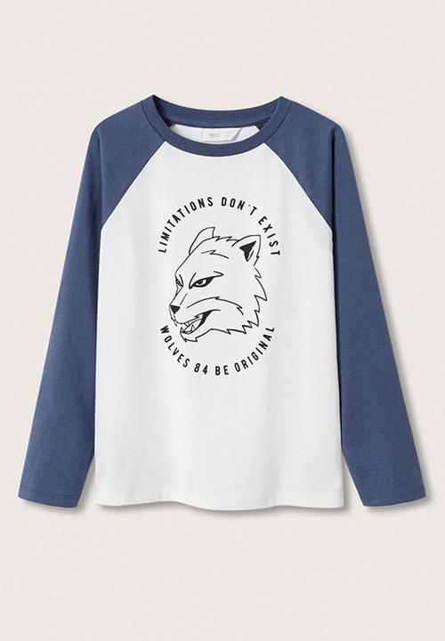 MANGO - T-shirt urban - blue