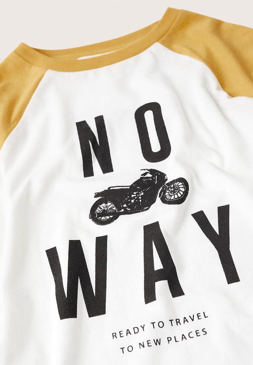 MANGO - T-shirt urban - yellow
