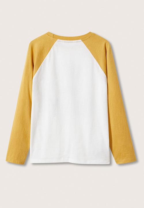 MANGO - T-shirt urban - yellow