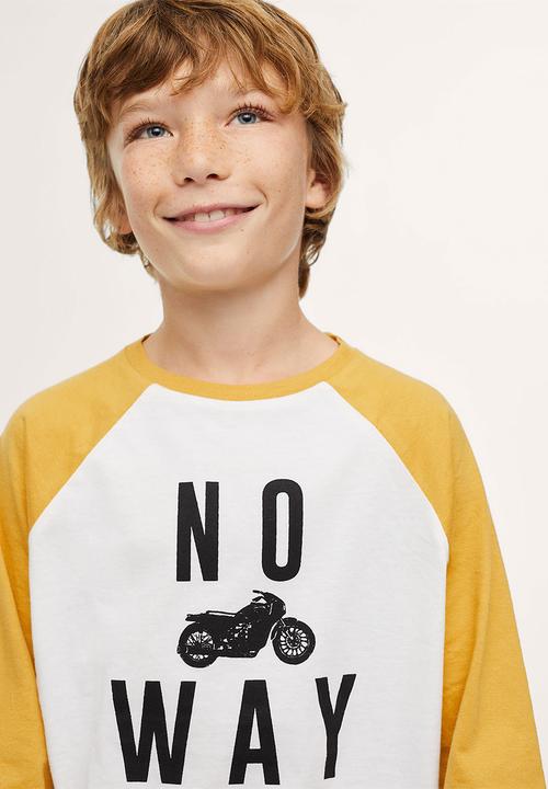MANGO - T-shirt urban - yellow