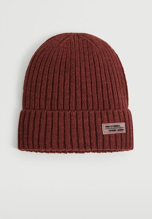 MANGO - Hat knit - medium orange