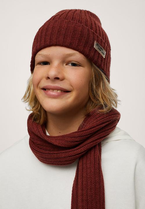 MANGO - Hat knit - medium orange