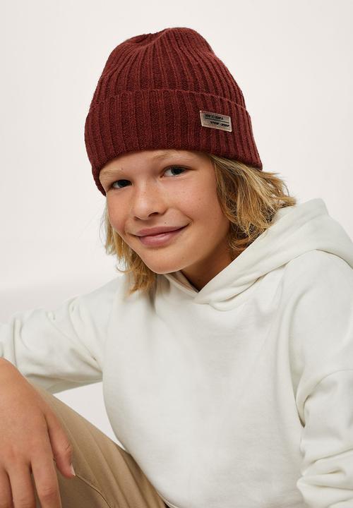 MANGO - Hat knit - medium orange