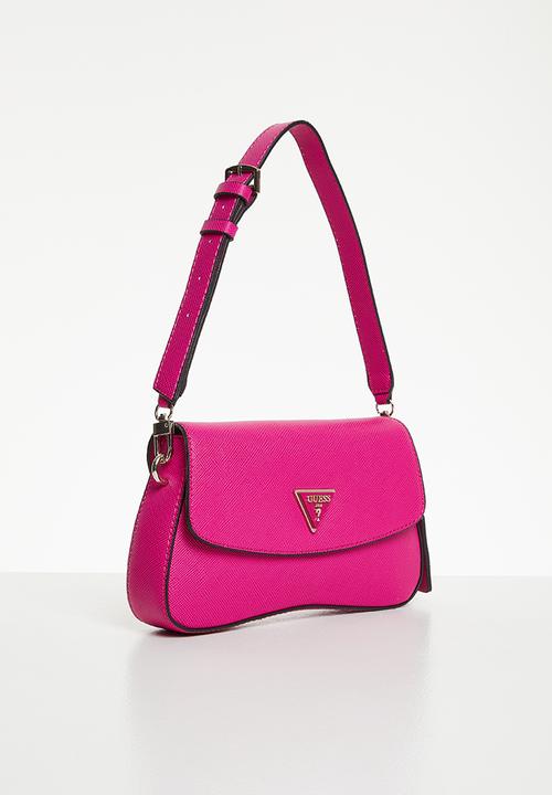 GUESS - Cordelia flap shoulder bag - fuchsia