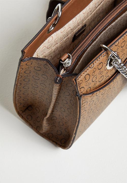 GUESS - Clanton satchel - cocoa