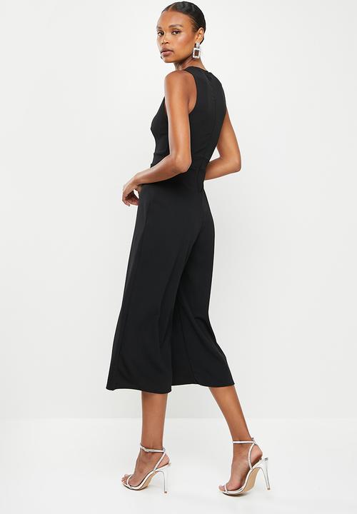 Missguided - Racer neck culotte - black