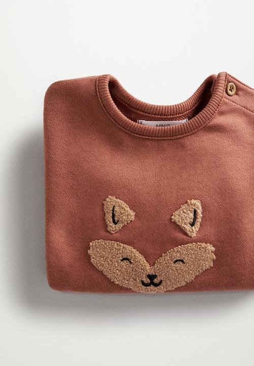 MANGO - Sweatshirt face - burnt orange