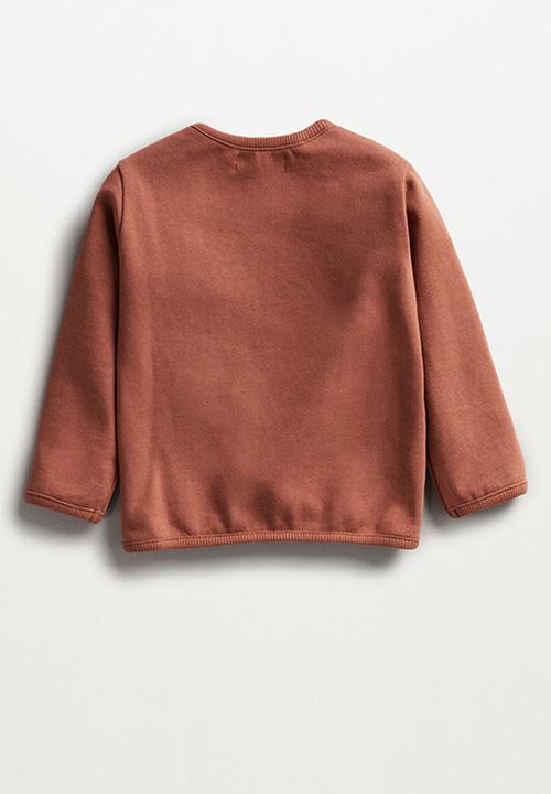 MANGO - Sweatshirt face - burnt orange