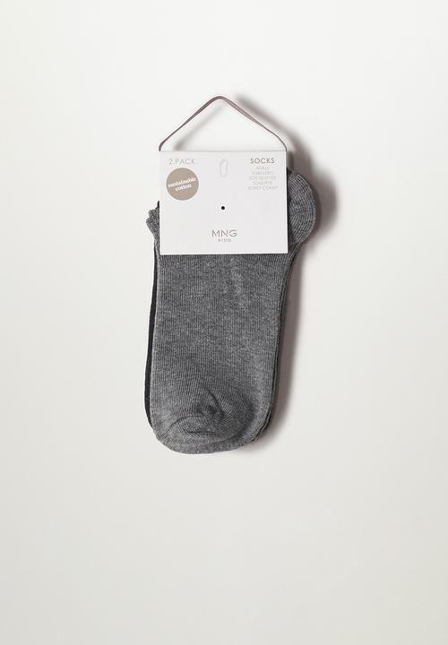 MANGO - Sock - tobi - grey & black 