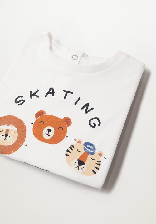 MANGO - T-shirt skate - white