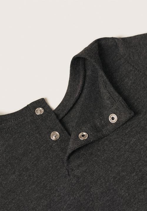 MANGO - T-shirt solete - charcoal 
