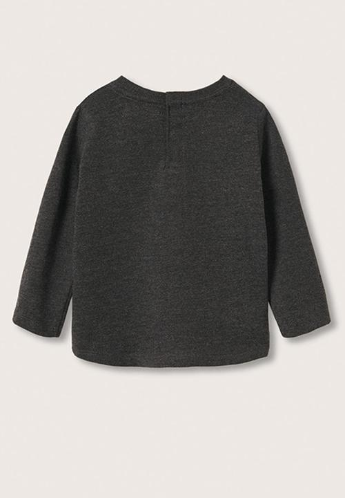 MANGO - T-shirt solete - charcoal 