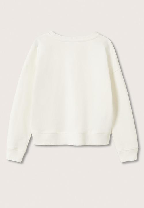 MANGO - Sweatshirt mangolog - off white 