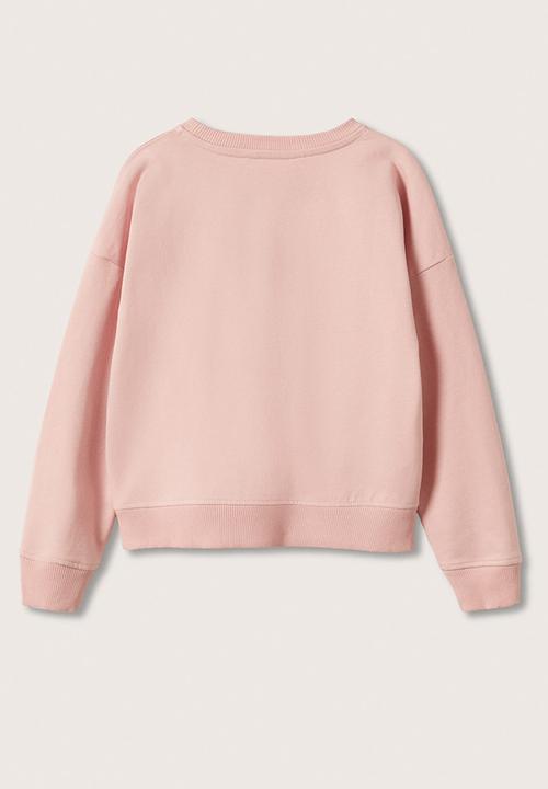 MANGO - Sweatshirt mangolog - pink
