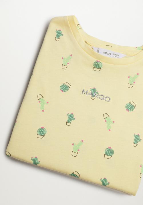 MANGO - T-shirt mangofis-h - yellow