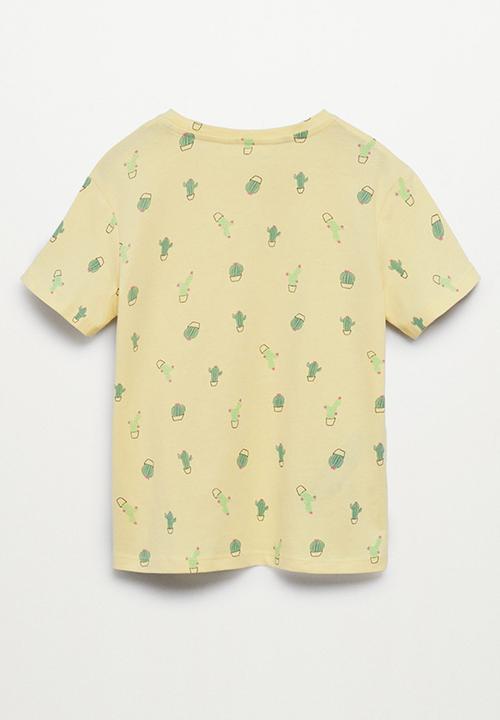 MANGO - T-shirt mangofis-h - yellow