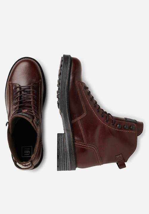 G-STAR - Roofer iv mid lea w - red/brown
