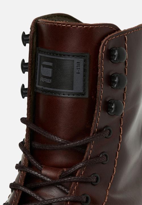 G-STAR - Roofer iv mid lea w - red/brown