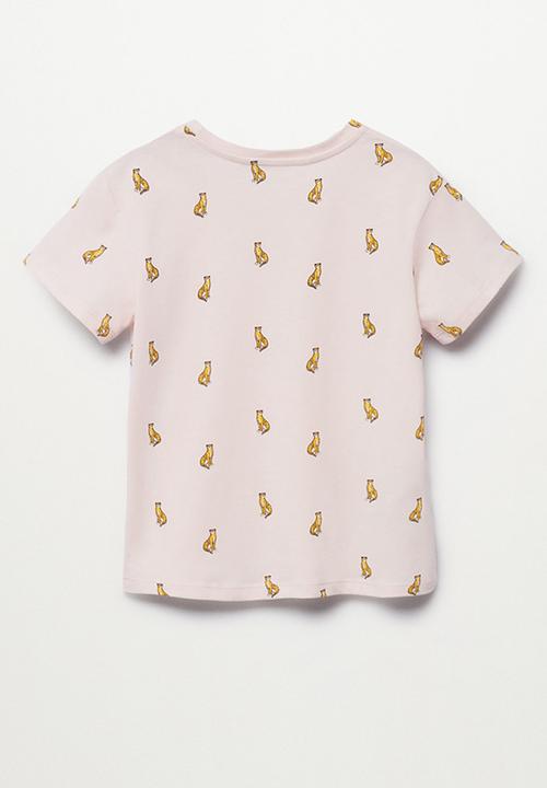 MANGO - T-shirt mangofis-h - light pink