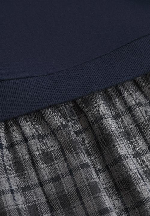 MANGO - Dress reme - navy 