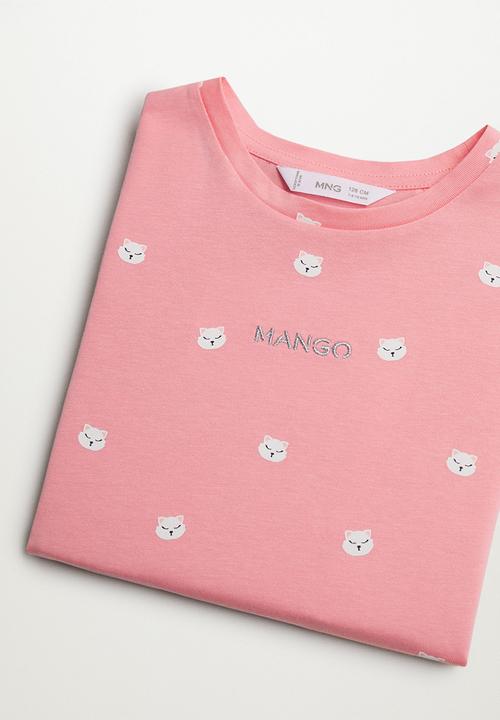 MANGO - T-shirt mangofis-h - pink