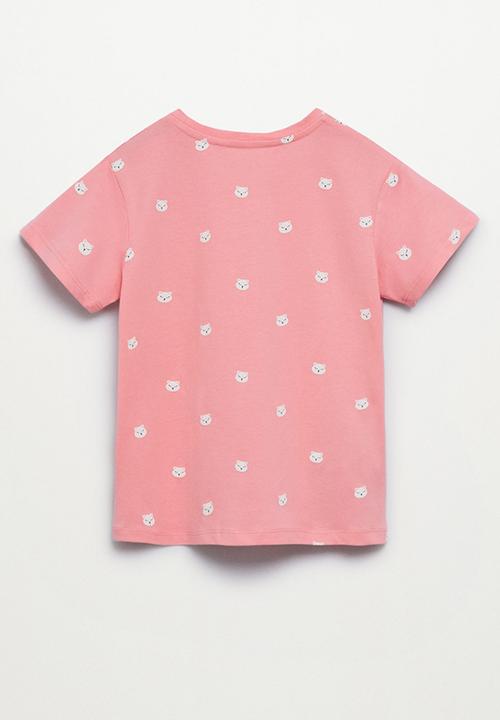 MANGO - T-shirt mangofis-h - pink