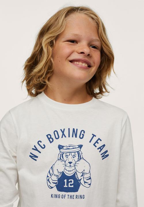 MANGO - T-shirt team - white 