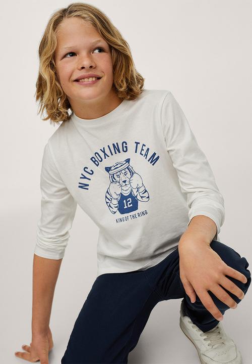 MANGO - T-shirt team - white 