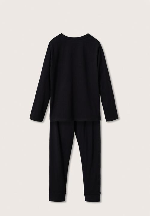 MANGO - Pijama set bones - black 