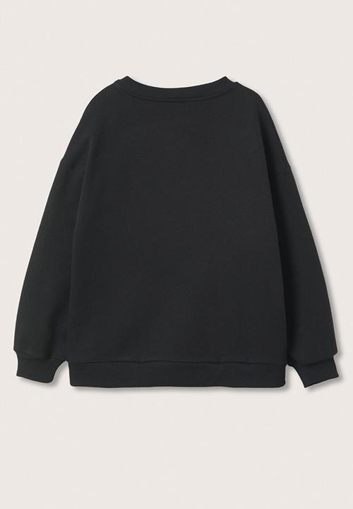 MANGO - Sweatshirt fringe - black