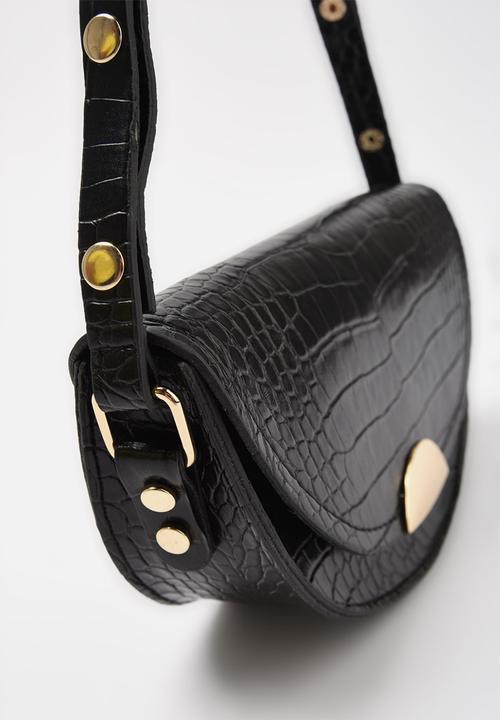 Trendyol - Faux croc bag - black