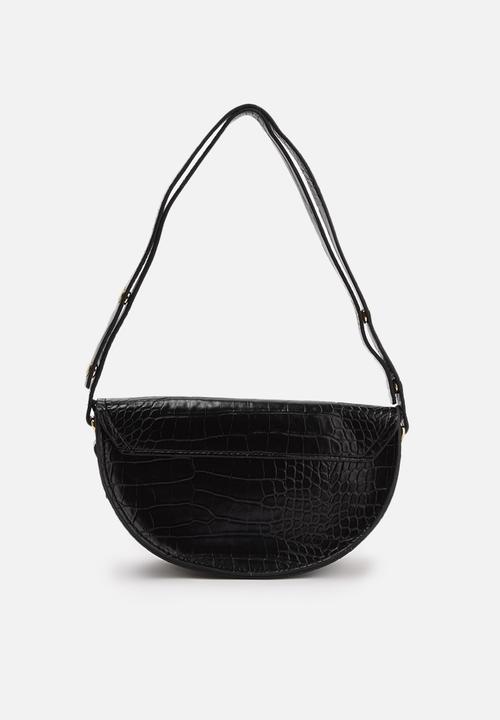 Trendyol - Faux croc bag - black