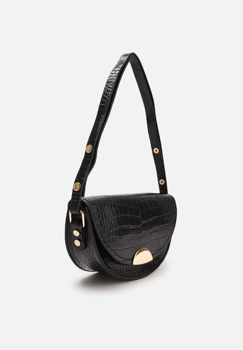 Trendyol - Faux croc bag - black