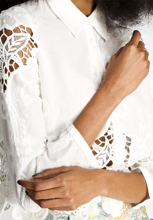 Dahlia - Lila Embroidered Blouse